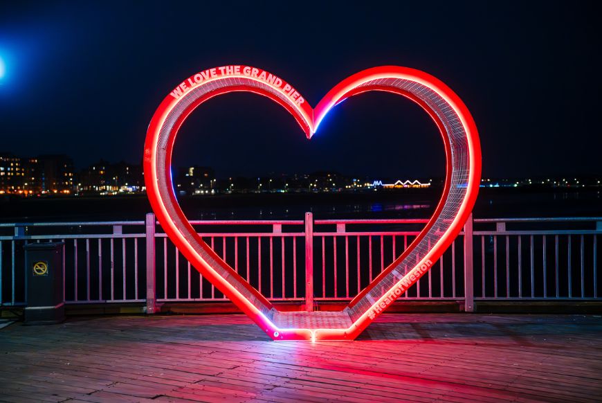 Heart of Weston at night